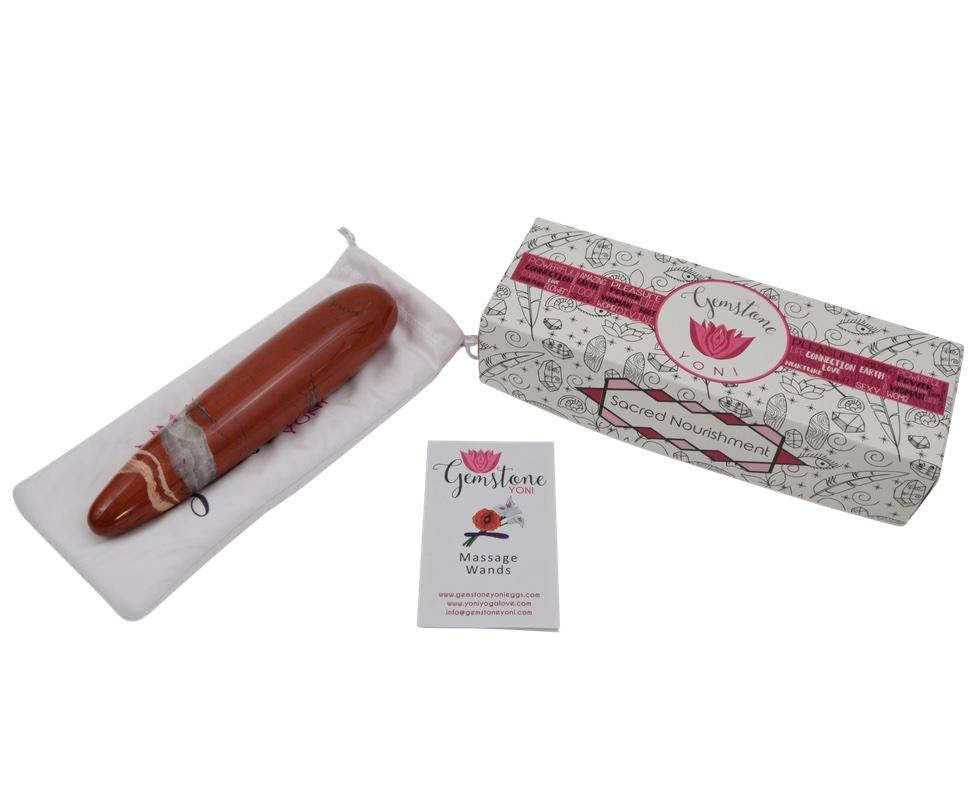 red jasper pleasure wand with packaging