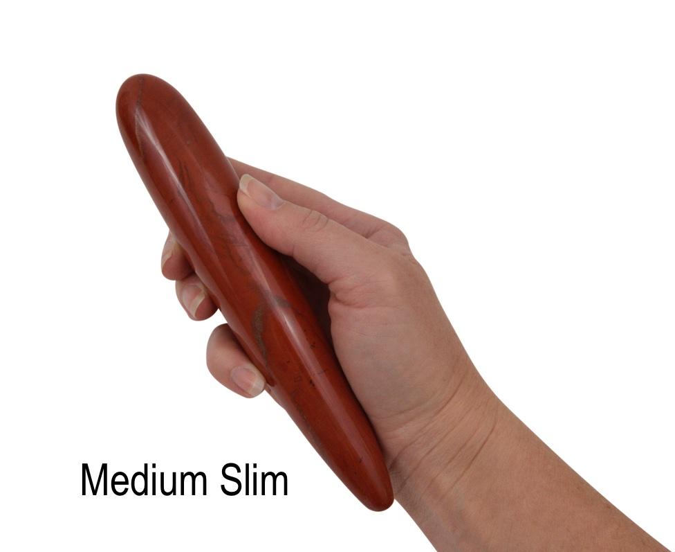 medium slim red jasper yoni wand