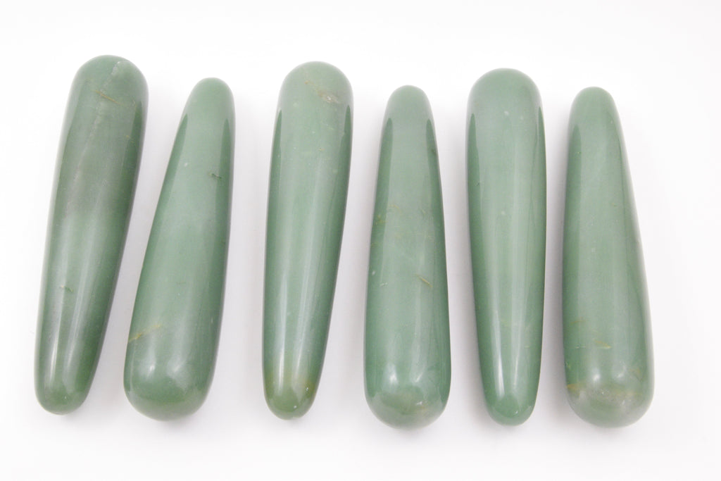 large green aventurine yoni wand
