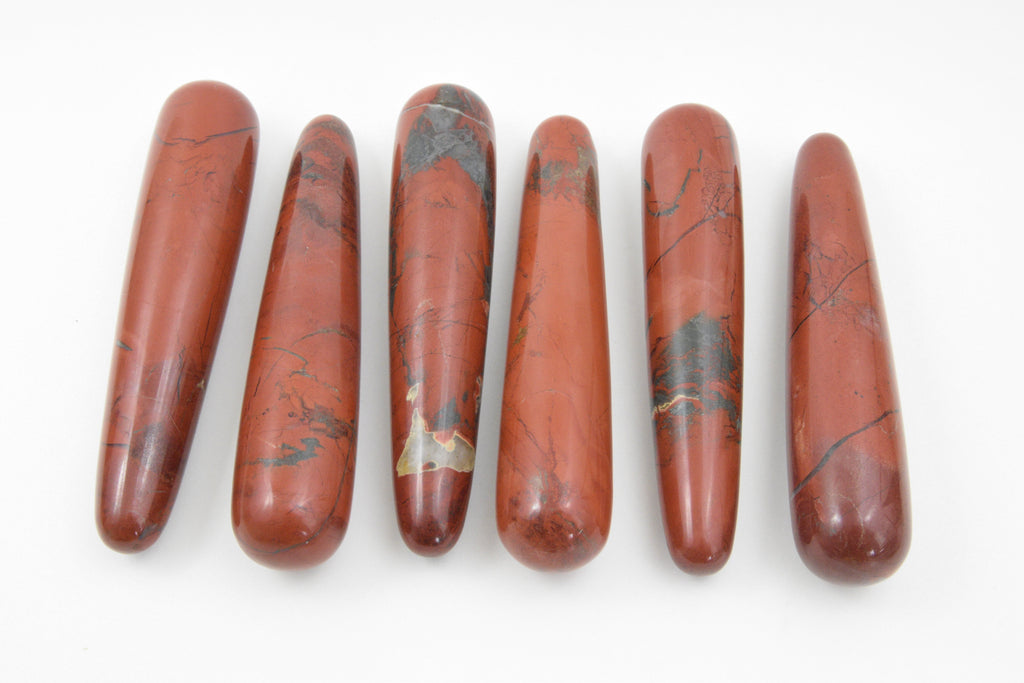 Clearance crystal sex toys | Red jasper yoni wands