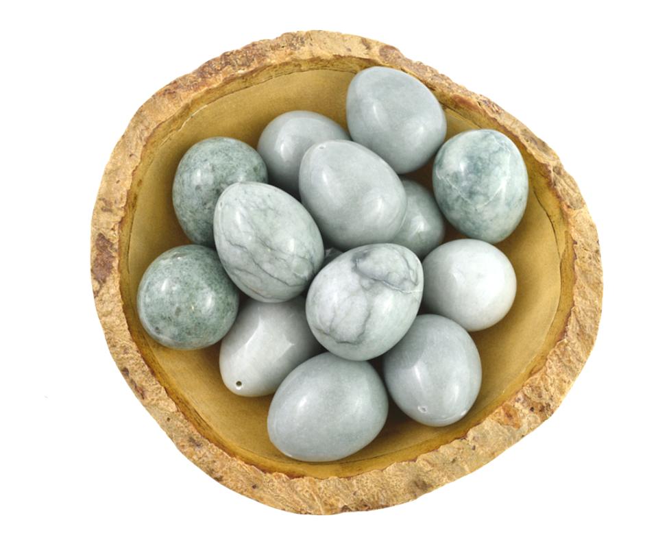 Jade Yoni Eggs in a bowl for color variations 