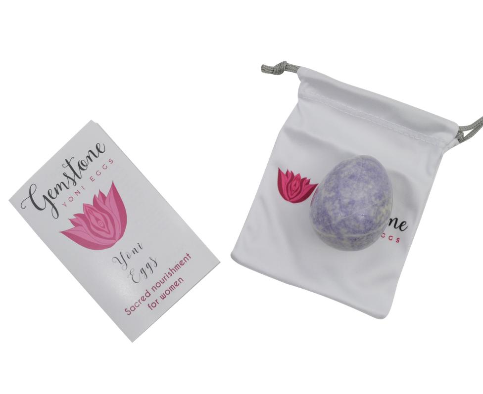 Lavender Jade Egg with pouch and user guide