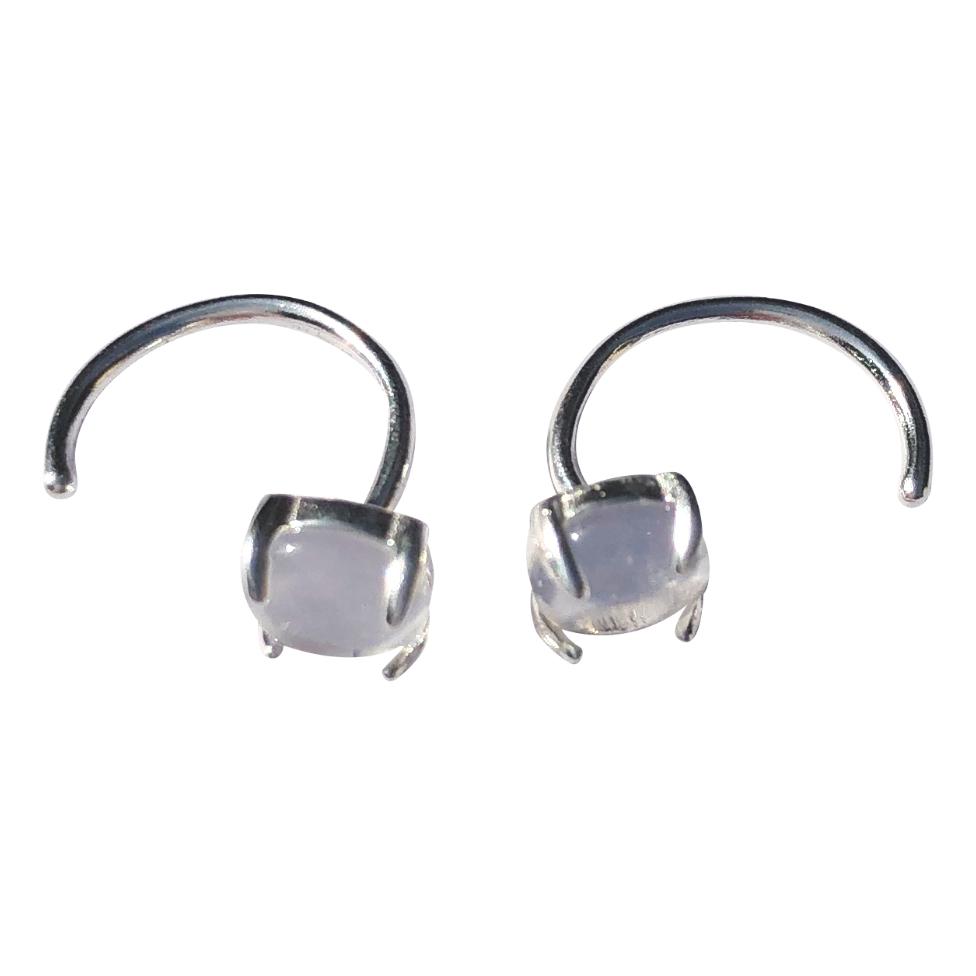 Quartz cuff earrings 925 silver