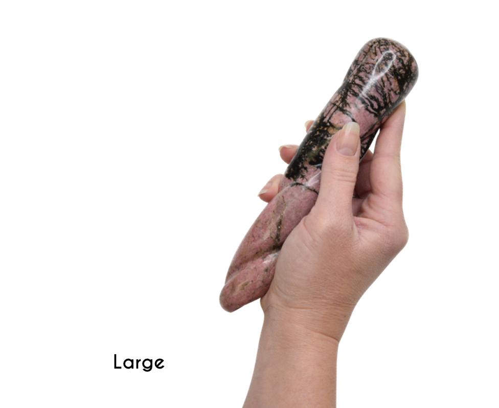 Large Rhodonite spiral pleasure wand