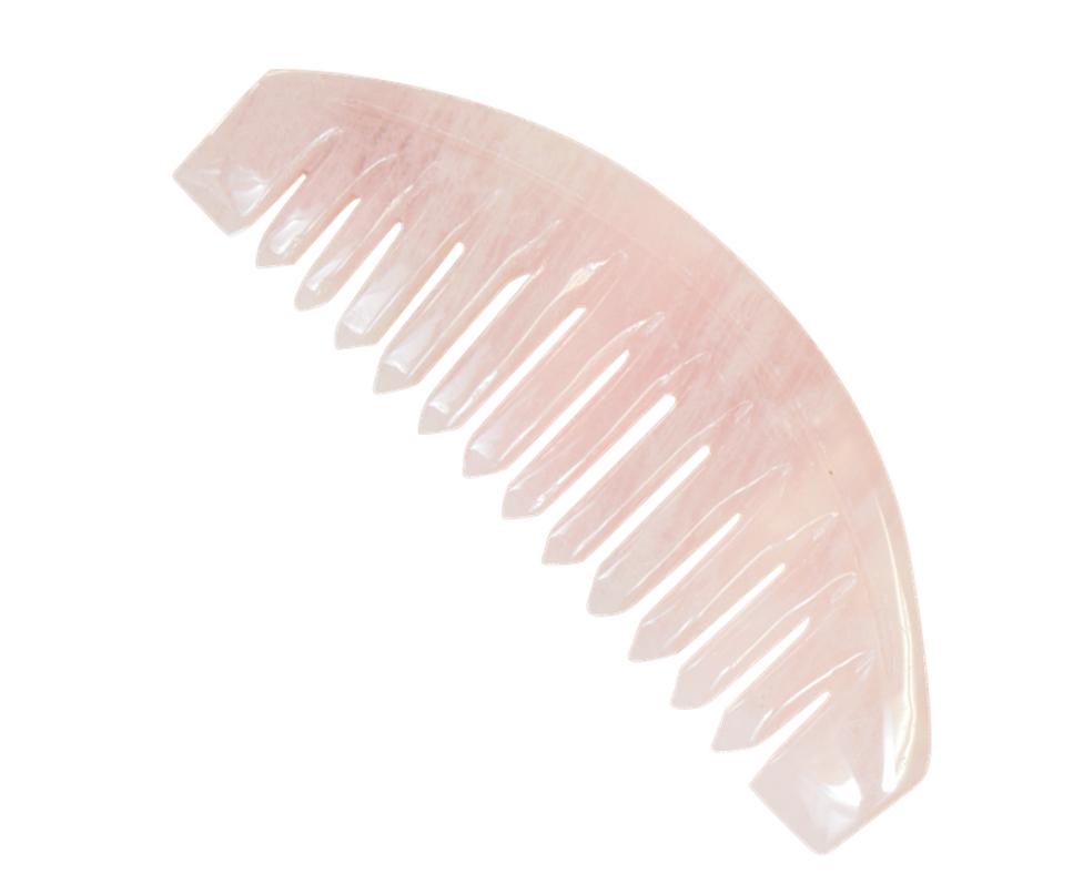 rose quartz crystal comb