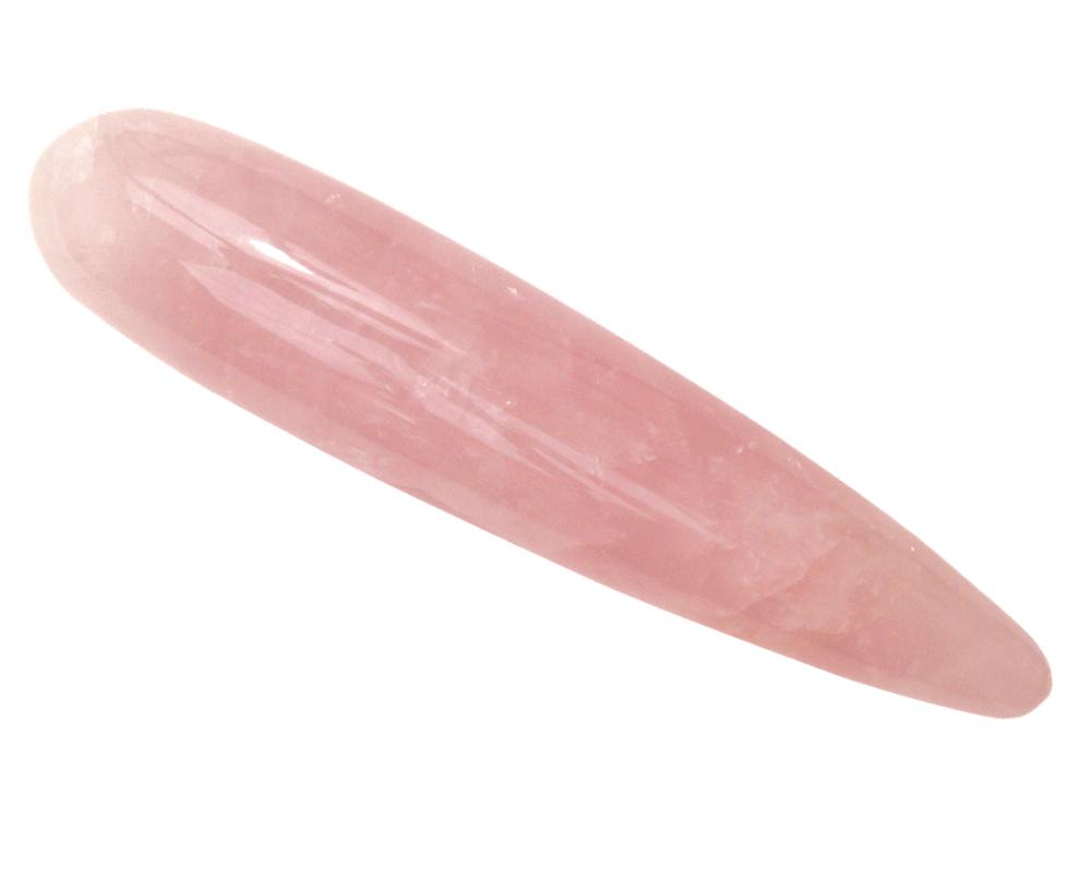 rose quartz yoni wand