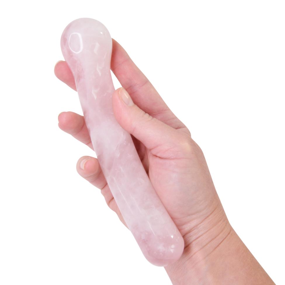 rose quartz yoni wand